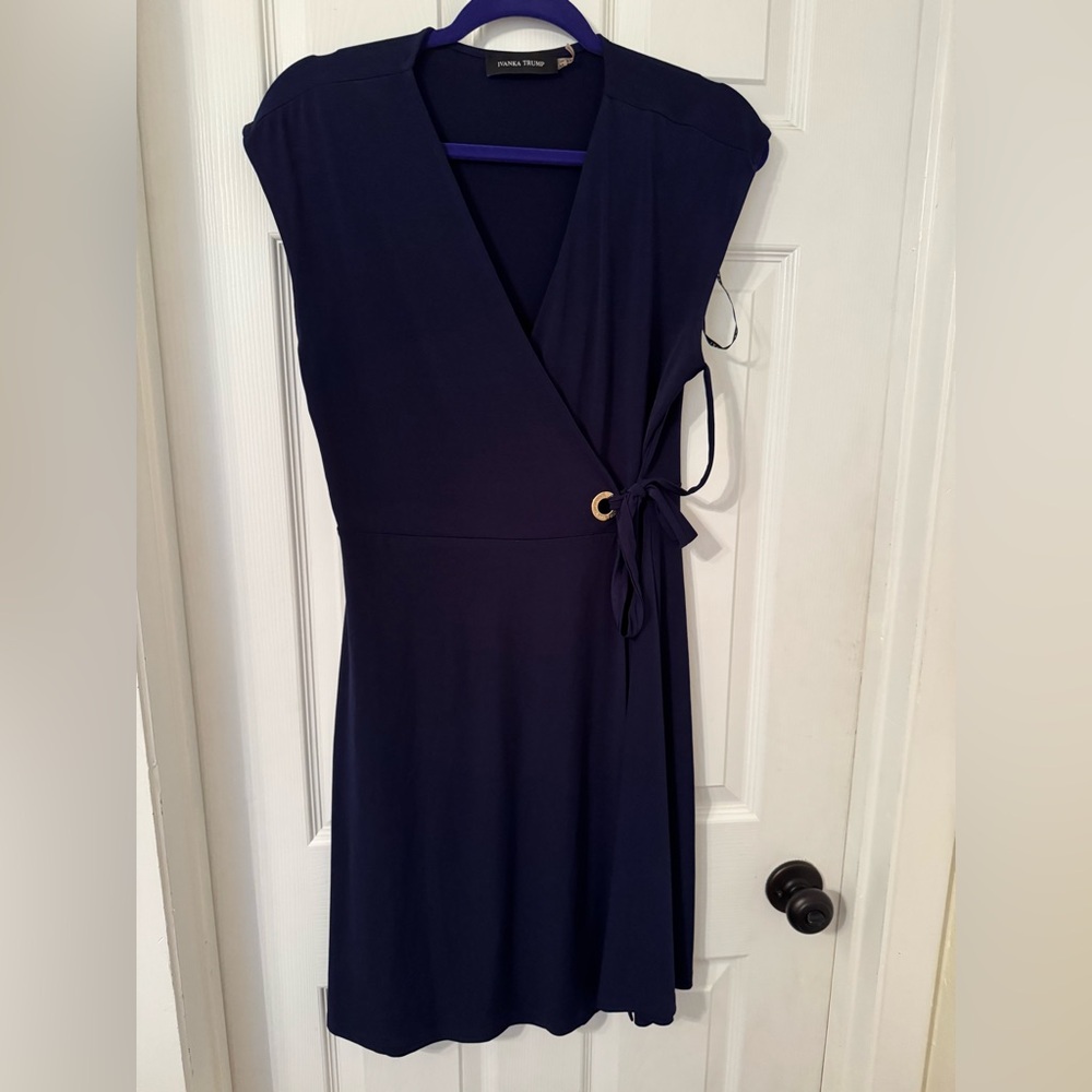 Ivanka Trump Navy Backless Dress